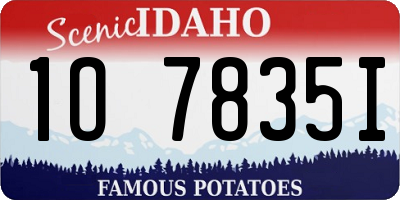 ID license plate 1O7835I
