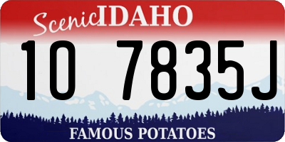 ID license plate 1O7835J