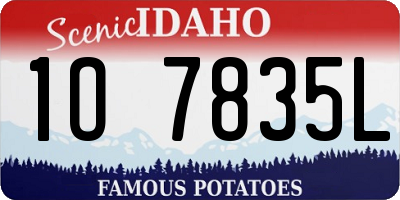ID license plate 1O7835L