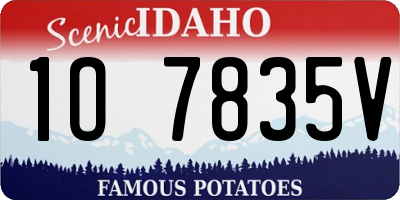 ID license plate 1O7835V