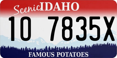 ID license plate 1O7835X