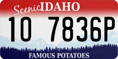 ID license plate 1O7836P