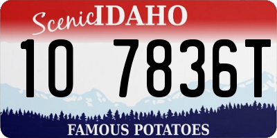 ID license plate 1O7836T