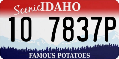ID license plate 1O7837P