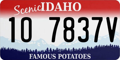 ID license plate 1O7837V