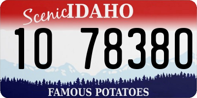 ID license plate 1O7838O