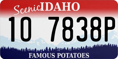 ID license plate 1O7838P