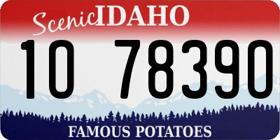 ID license plate 1O7839O