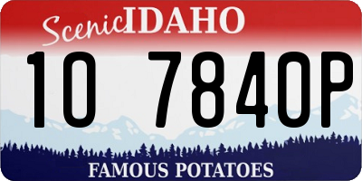 ID license plate 1O7840P