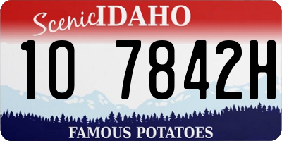 ID license plate 1O7842H