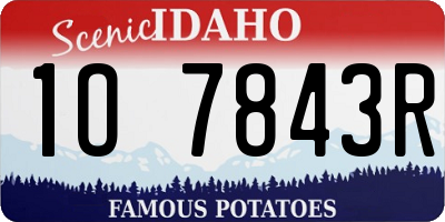 ID license plate 1O7843R