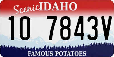 ID license plate 1O7843V