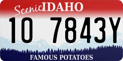 ID license plate 1O7843Y