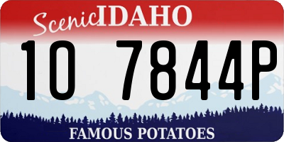 ID license plate 1O7844P