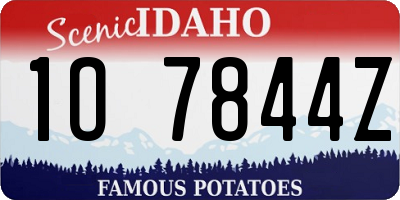 ID license plate 1O7844Z