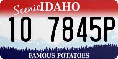 ID license plate 1O7845P