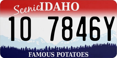 ID license plate 1O7846Y