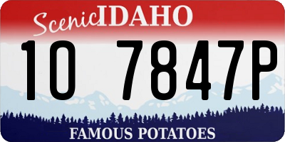 ID license plate 1O7847P
