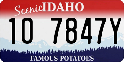 ID license plate 1O7847Y