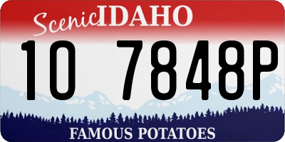 ID license plate 1O7848P