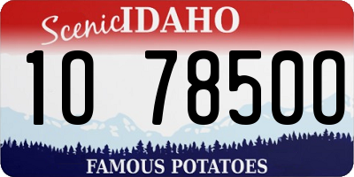 ID license plate 1O7850O