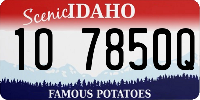 ID license plate 1O7850Q