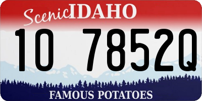 ID license plate 1O7852Q