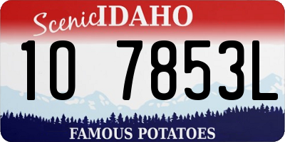 ID license plate 1O7853L