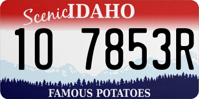 ID license plate 1O7853R