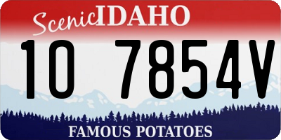 ID license plate 1O7854V