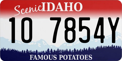 ID license plate 1O7854Y