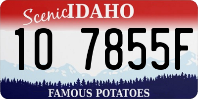 ID license plate 1O7855F