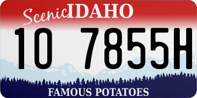 ID license plate 1O7855H