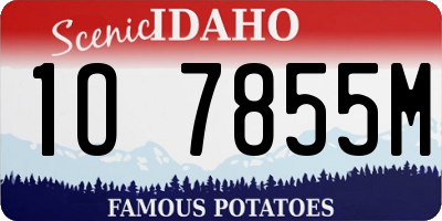 ID license plate 1O7855M