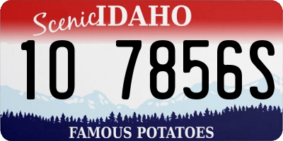 ID license plate 1O7856S