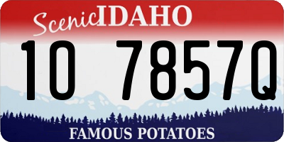 ID license plate 1O7857Q