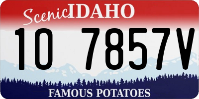 ID license plate 1O7857V