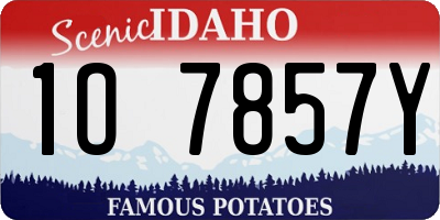 ID license plate 1O7857Y