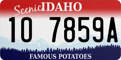 ID license plate 1O7859A