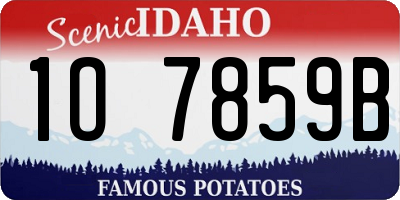 ID license plate 1O7859B