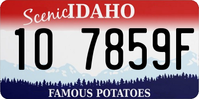 ID license plate 1O7859F