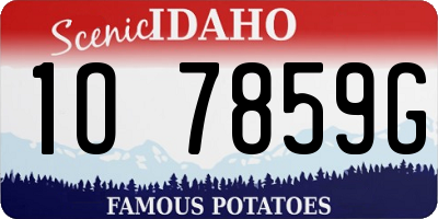 ID license plate 1O7859G