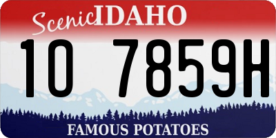 ID license plate 1O7859H