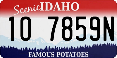 ID license plate 1O7859N