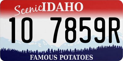 ID license plate 1O7859R