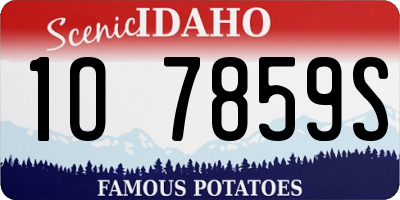 ID license plate 1O7859S