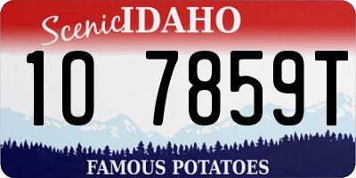 ID license plate 1O7859T