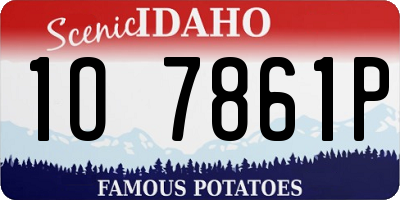 ID license plate 1O7861P