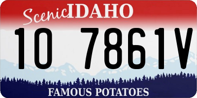 ID license plate 1O7861V