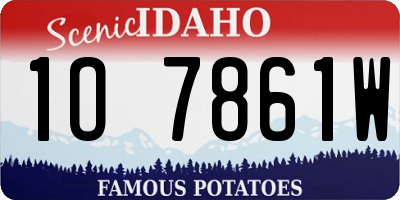 ID license plate 1O7861W